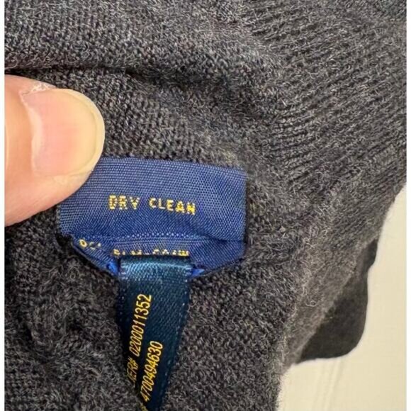 Polo Golf Ralph Lauren Gray Sweater, 100% Merino Wool, Men's Size XL - Picture 5 of 5